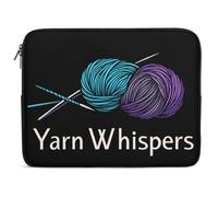 Yarn Whispers Slim Laptop Sleeve for Men Women Large Capacity Zippered Case for Office Travel