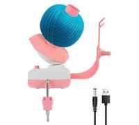 Yarn Winder, Electric Wool Winder for Crocheting, Compact Yarn Cake Winders with Stepless Speed, Auto Yarns Ball Winders Yarns Spinner Roller for Knitting Lovers(Pink)