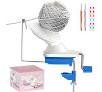 Yarn Winder for Crocheting, Anti-Slip Efficiently Make Neat up 4 oz Yarn Cake, Wool Winder with Lower Noise for Fiber and Wool Thread Balls, Knitting Lover's Helper Gift (Blue)