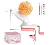 Yarn Winder for Crocheting, Anti-Slip Yarn Ball Winder Efficiently Make Neat up 4 oz Yarn Cake, Wool Winder with Lower Noise for Fiber and Wool Thread Balls, Knitting Lover's Helper Gift (Pink)