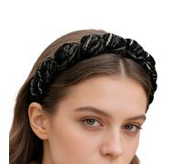 Yarn-Wrapped Hair Headband - Non Slip Wide Fashion Comb, Stylish Hair Accessory, Makeup Styling Tool, Comfortable Fit With Soft Yarn | Practical Headwear For Ladies Teen Girls Travel Party