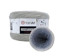 YarnArt 8.8oz (250g) = 1094yds (1000m) Rosegarden Bobbel Gradient Yarn Wool 26 Colours (315 | Light Grey/Grey/Blue/Dark Grey)