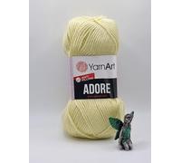 YarnArt Adore Anti-Pilling Yarn, 100% Polyester, White, 100g, Super Bulky Weight, Soft Acrylic for Knitting and Crochet (356)