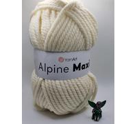 YarnArt Alpine Maxi Super Bulky Chunky Yarn, Turquoise Blue, 250g, 100% Polyester, Knitting and Crochet (662)