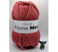 YarnArt Alpine Maxi Super Bulky Chunky Yarn, Turquoise Blue, 250g, 100% Polyester, Knitting and Crochet (672)