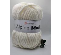 YarnArt Alpine Maxi Super Bulky Chunky Yarn, Turquoise Blue, 250g, 100% Polyester, Knitting and Crochet (676)