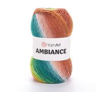 YarnArt Ambiance Gradient Yarn - Soft, Multicolored, Self-Striping Knitting & Crochet Yarn for Shawls, Blankets, Sweaters & DIY Craft Projects, 100g (250m) (152)