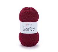 YarnArt Baby 100% Acrylic Knitting Yarn - 50g (150m) | Ultra-Soft & Lightweight | Baby & Kids’ Sensitive Skin Safe | Durable & Easy to Work with | Perfect for Knitting & Crochet (Baby, 3024)