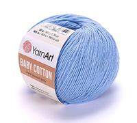 YarnArt Baby Cotton Yarn - Soft, 50% Cotton 50% Acrylic, 1.76 Oz, 180.44 Yds (1, 448)