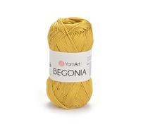 YarnArt Begonia 100% Cotton, Pure Premium Soft Cotton for Knitting Crochet and Amigurumi, Shiny Colors 1.76 Oz (50g) / 185 Yrds (169m) (4940)