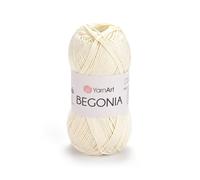 YarnArt Begonia 100% Cotton, Pure Premium Soft Cotton for Knitting Crochet and Amigurumi, Shiny Colors 1.76 Oz (50g) / 185 Yrds (169m) (0326)