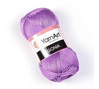 YarnArt Begonia 100% Cotton, Pure Premium Soft Cotton for Knitting Crochet and Amigurumi, Shiny Colors 1.76 Oz (50g) / 185 Yrds (169m) (6309)