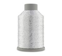 YarnArt Camellia Metallic Shimmer Fine Yarn - Polyester & Metallic Thread for Crochet, Embroidery & Jewelry Making - 20g & 50g Skeins, 192m (Silver, 50g Skein)
