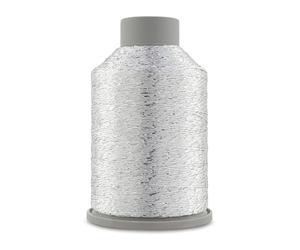 YarnArt Camellia Metallic Shimmer Fine Yarn - Polyester & Metallic Thread for Crochet, Embroidery & Jewelry Making - 20g & 50g Skeins, 192m (Silver, 50g Skein)