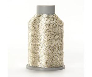 YarnArt Camellia Metallic Shimmer Fine Yarn - Polyester & Metallic Thread for Crochet, Embroidery & Jewelry Making - 20g & 50g Skeins, 192m (Light Gold, 50g Skein)