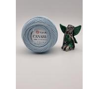 YarnArt Canarias 100% Cotton Mercerized Crochet Thread for Lace, Turquoise Blue, 20g (4917)