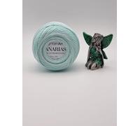 YarnArt Canarias 100% Cotton Mercerized Crochet Thread for Lace, Turquoise Blue, 20g (4939)