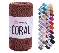 YarnArt Coral Satin Cotton Blend Macrame Yarn - 50% Cotton 50% Polyester, 200g, 200m, 1-1.5mm Thick Decorative Craft Yarn for Bags, Hats, Belts, Runners, Placemats, Crochet & Knitting (1905)