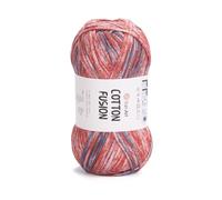 Yarnart Cotton Fusion - 100% Cotton Multicolor Knitting Yarn, Summer Yarn, Accessories Yarn, Crochet Yarn, 3.52 Oz, 246.06 yds (3654)