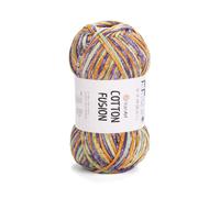 YarnArt Cotton Fusion - 100% Cotton Multicolor Yarn for Knitting & Crochet - Soft & Lightweight Summer Yarn - 3.52 Oz (100g), 246 Yards (225m) - Ideal for Accessories & DIY Projects (3649)