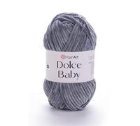 YarnArt Dolce Baby - Soft Chenille Velvet Yarn, 50g (1.76 oz), 93 yds - Plush, Medium-Weight Yarn for Amigurumi, Baby Blankets, Crochet, Knitting & DIY Craft Projects (760)