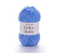 YarnArt Dolce Baby - Soft Chenille Velvet Yarn, 50g (1.76 oz), 93 yds - Plush, Medium-Weight Yarn for Amigurumi, Baby Blankets, Crochet, Knitting & DIY Craft Projects (777)
