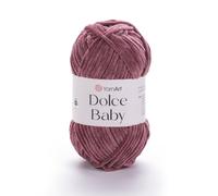 Yarnart Dolce Baby Yarn Soft Chenille Velvet Medium Yarn Blanket Amigurumi Crochet 50g (1.76oz) 93 Yards (751)