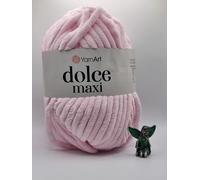 YarnArt Dolce Maxi Chenille Yarn, Super Soft Chunky Velvet, 200g, White, for Crochet, Knitting and Plush Projects (750)