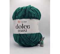 YarnArt Dolce Maxi Chenille Yarn, Super Soft Chunky Velvet, 200g, White, for Crochet, Knitting and Plush Projects (774)