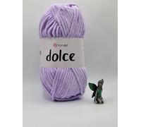 YarnArt Dolce Super Soft Chenille Yarn for Knitting & Crochet, Blue, 100g (744)