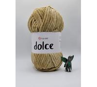 YarnArt Dolce Super Soft Chenille Yarn for Knitting & Crochet, Blue, 100g (747)