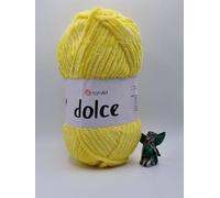 YarnArt Dolce Super Soft Chenille Yarn for Knitting & Crochet, Blue, 100g (761)