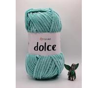 YarnArt Dolce Super Soft Chenille Yarn for Knitting & Crochet, Blue, 100g (770)