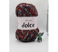 YarnArt Dolce Super Soft Chenille Yarn for Knitting & Crochet, Blue, 100g (806)