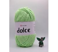 YarnArt Dolce Super Soft Chenille Yarn for Knitting & Crochet, Blue, 100g (850)