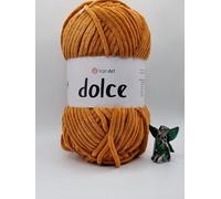 YarnArt Dolce Super Soft Chenille Yarn for Knitting & Crochet, Blue, 100g (854)