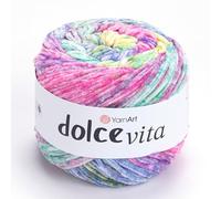 YarnArt Dolce Vita Yarn - 100% Micro Polyester, Soft Chenille Yarn for Knitting & Crochet, 150g (5.29 oz), 260m (284 yds), Medium Weight, Ideal for Plush Toys, Blankets & Cozy Projects (3411)