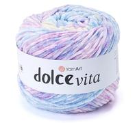YarnArt Dolce Vita Yarn - 100% Micro Polyester, Soft Chenille Yarn for Knitting & Crochet, 150g (5.29 oz), 260m (284 yds), Medium Weight, Ideal for Plush Toys, Blankets & Cozy Projects (3420)