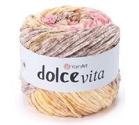 YarnArt Dolce Vita Yarn - 100% Micro Polyester, Soft Chenille Yarn for Knitting & Crochet, 150g (5.29 oz), 260m (284 yds), Medium Weight, Ideal for Plush Toys, Blankets & Cozy Projects (3417)