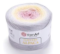 YarnArt Flowers Alpaca - Gradient Cake Yarn, 20% Alpaca 80% Acrylic, 250g/1028 Yards (8.82oz), Soft Multicolor Fine Sport Yarn for Knitting & Crochet Shawls, Sweaters, Scarves (404)