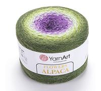 YarnArt Flowers Alpaca - Gradient Cake Yarn, 20% Alpaca 80% Acrylic, 250g/1028 Yards (8.82oz), Soft Multicolor Fine Sport Yarn for Knitting & Crochet Shawls, Sweaters, Scarves (435)