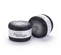 YarnArt Flowers Moonlight Glitter Cotton Yarn, Soft, Rainbow Crochet, Metallic Lurex handknit Shiny, Silvery Cake, Multicolor Cotton, 1 Skein Weight 9.17oz Lenght 393.7 inches,1 Fine Yarn (3253)