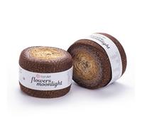 YarnArt Flowers Moonlight Glitter Cotton Yarn, Weight 9.17oz Length 1093 Yards Rainbow Crochet, Metallic Lurex Handknit Shiny, Silvery Cake, Multicolor Cotton,Rainbow Crochet (3284)