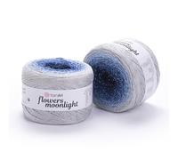 YarnArt Flowers Moonlight - Gradient Cotton Acrylic Yarn with Metallic Lurex, 9.17oz (250g), 1093 Yards - Shiny, Multicolor Cake Yarn for Crochet, Knitting, Shawls & DIY Projects (3271)