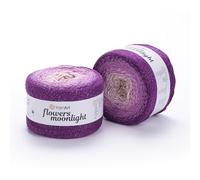 YarnArt Flowers Moonlight - Gradient Cotton Acrylic Yarn with Metallic Lurex, 9.17oz (250g), 1093 Yards - Shiny, Multicolor Cake Yarn for Crochet, Knitting, Shawls & DIY Projects (3290)