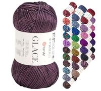 YarnArt Glace Yarn - 52% Acrylic, 48% Polyamide, Light Weight Knitting & Crochet Yarn, 100g (3.5 oz), 210m (229 yds) - Soft, Durable, Shiny Finish for Garments & Accessories (7302)
