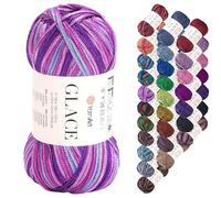YarnArt Glace Yarn - 52% Acrylic, 48% Polyamide, Light Weight Knitting & Crochet Yarn, 100g (3.5 oz), 210m (229 yds) - Soft, Durable, Shiny Finish for Garments & Accessories (7207)