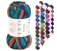 YarnArt Glace Yarn - 52% Acrylic, 48% Polyamide, Light Weight Knitting & Crochet Yarn, 100g (3.5 oz), 210m (229 yds) - Soft, Durable, Shiny Finish for Garments & Accessories (7208)