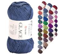 YarnArt Glace Yarn - 52% Acrylic, 48% Polyamide, Light Weight Knitting & Crochet Yarn, 100g (3.5 oz), 210m (229 yds) - Soft, Durable, Shiny Finish for Garments & Accessories (7309)