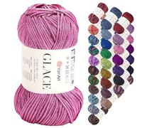 YarnArt Glace Yarn - 52% Acrylic, 48% Polyamide, Light Weight Knitting & Crochet Yarn, 100g (3.5 oz), 210m (229 yds) - Soft, Durable, Shiny Finish for Garments & Accessories (7313)